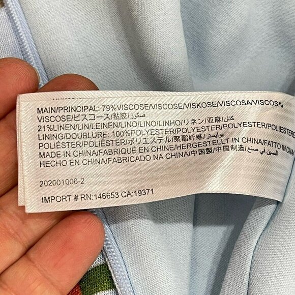 Finders Keepers Calypso Linen Blend Fruit Print Mini Dress Size 4 Resort Party - Picture 11 of 16